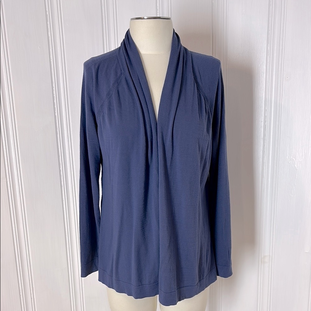 Chic Navy Drape Top